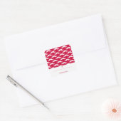 Autocollant rouge Mustache Valentine (Enveloppe)