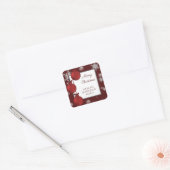 Autocollant rouge ornementale de Noël (Enveloppe)
