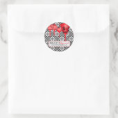 Autocollant rouge pour entreprise (Sac)