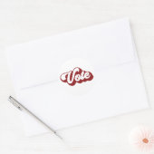 Autocollant rouge style rétro (Enveloppe)
