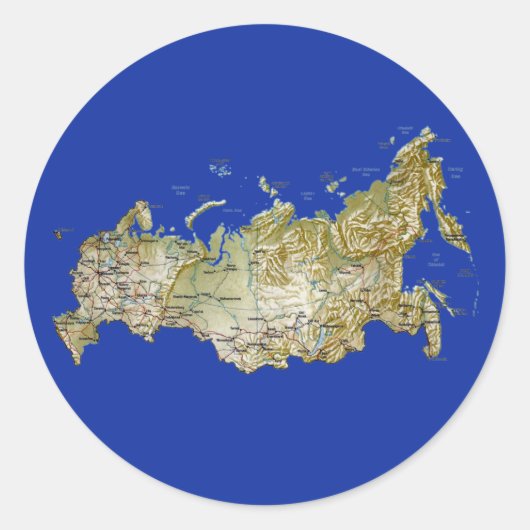 Autocollant Russie Map (Devant)