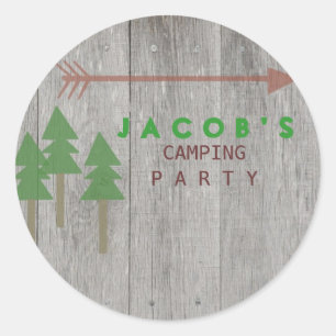 Autocollant Rustic Camping Party