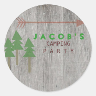 Autocollant Rustic Camping Party