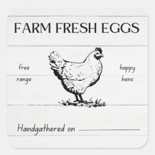 Autocollant Rustic Farm Fresh Eggs