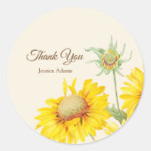 Autocollant rustique de couleur de tournesol jaune (Devant)