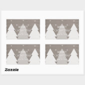 Autocollant rustique des arbres de Noël (Feuille)