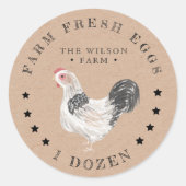 Autocollant rustique en carton d'oeuf de poulet (Devant)