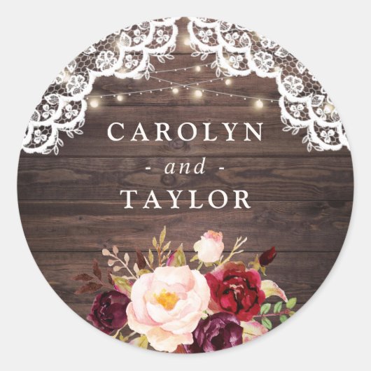 Autocollant Rustique en dentelle de bois bleu Bour (Devant)