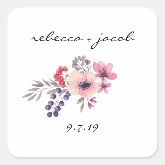 Autocollant Rustique Mariage de mariée et de chamb (Devant)