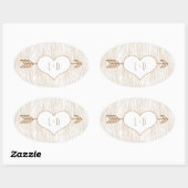 Autocollant Rustique Mariage Woodgrain (Feuille)