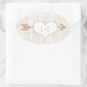 Autocollant Rustique Mariage Woodgrain (Sac)