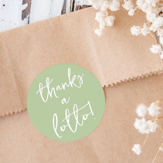 Autocollant Sage Green Thanks a Lotto