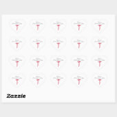 Autocollant Saint Valentin avec arc rouge (Feuille)