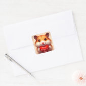 Autocollant Saint-Valentin Hamster Joyeux (Enveloppe)