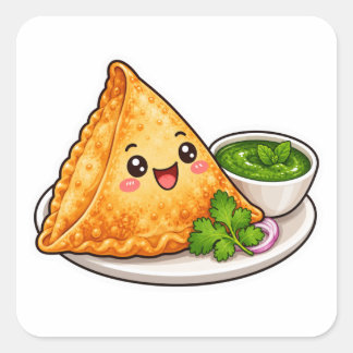 Autocollant Samosa Kawaii, Vi Découpe Die-Cut de N
