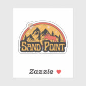Autocollant Sand Point, Alaska (Feuille)