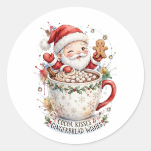 Autocollant Santa Cocoa Kisses Gingerbread Wishes