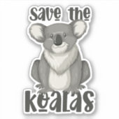 Autocollant Sauvez les koalas (Devant)