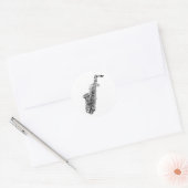 Autocollant saxophone cool (Enveloppe)
