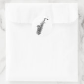 Autocollant saxophone cool (Sac)