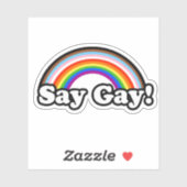 Autocollant Say Gay (Feuille)