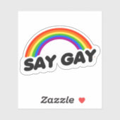 Autocollant Say Gay (Feuille)