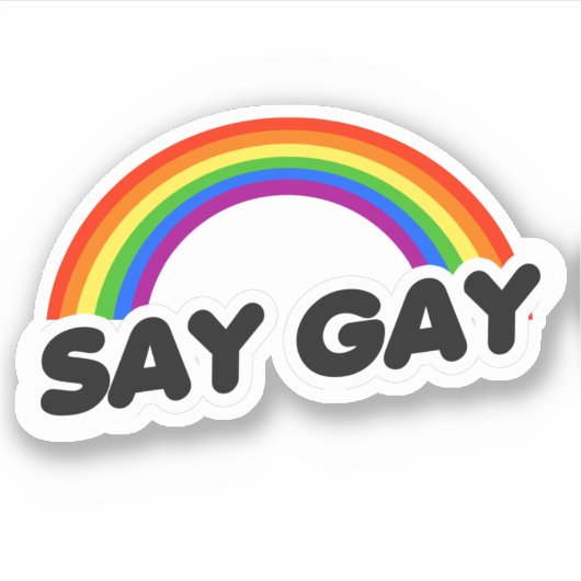 Autocollant Say Gay (Devant)