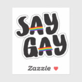 Autocollant Say Gay (Feuille)