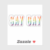 Autocollant Say Gay (Feuille)