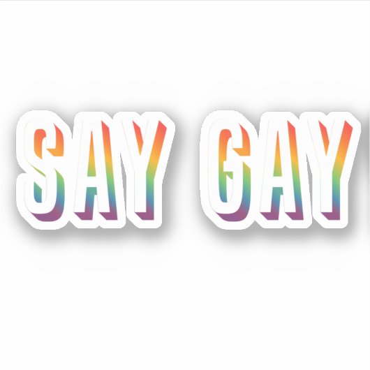 Autocollant Say Gay (Devant)