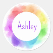 Autocollant / sceau de l'arc-en-ciel coloré (Devant)