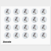 Autocollant Schnauzer nain à l'aquarelle (Feuille)