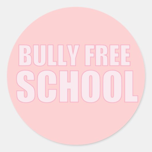 Autocollant scolaire Bully Free (Devant)