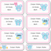 Autocollant scolaire étiquette(Cute Rat) (Devant)