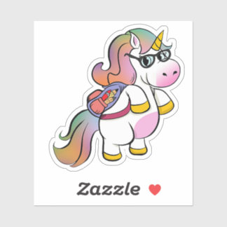 Autocollant scolaire pour enfants licorne