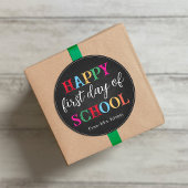 Autocollant scolaire tableau noir coloré