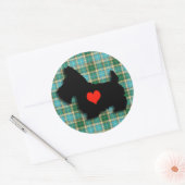 Autocollant Scottie Love Heart (Enveloppe)