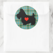 Autocollant Scottie Love Heart (Sac)