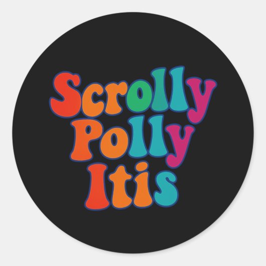 Autocollant Scrolly Polly Itis (Devant)