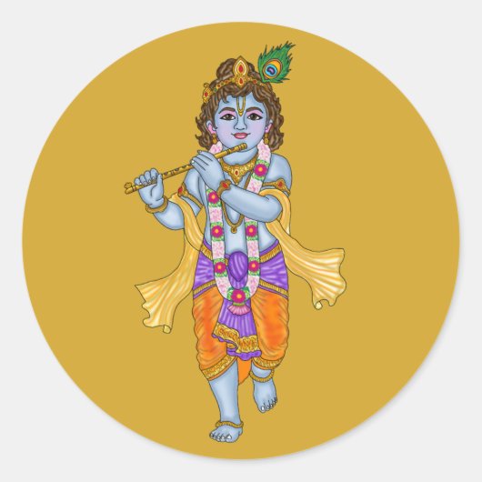 Autocollant Seigneur Krishna (Devant)