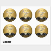 Autocollant Seize Ans Doré Bijou Ruban & Dentelle (Feuille)