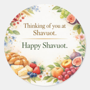 Autocollant Shavuot Joyeux, Pensées pour vous à Sh