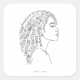 Autocollant She's Art