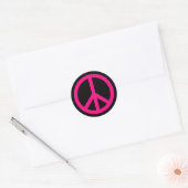 Autocollant Signe de Paix Rose (Enveloppe)