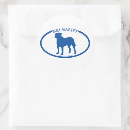 Autocollant Silhouette Bullmastiff (Sac)