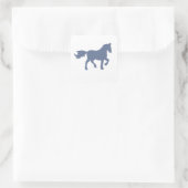Autocollant silhouette de cheval bleu clair (Sac)