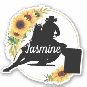 Autocollant silhouette de cheval de nom personnali