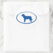 Autocollant silhouette de chien de bétail australi (Sac)