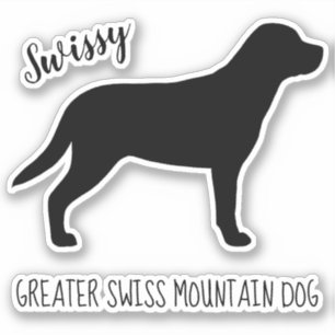 Autocollant Silhouette pour chien de montagne suis
