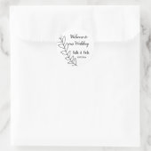 autocollant simple à mariage floral feuille minima (Sac)